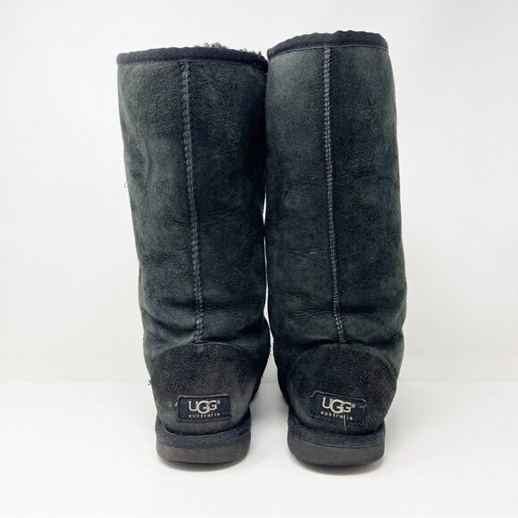 UGG Ugg Australia Classic Suede Black Tall Winter Boot Boots Women’s Size 6 - Picture 9 of 12